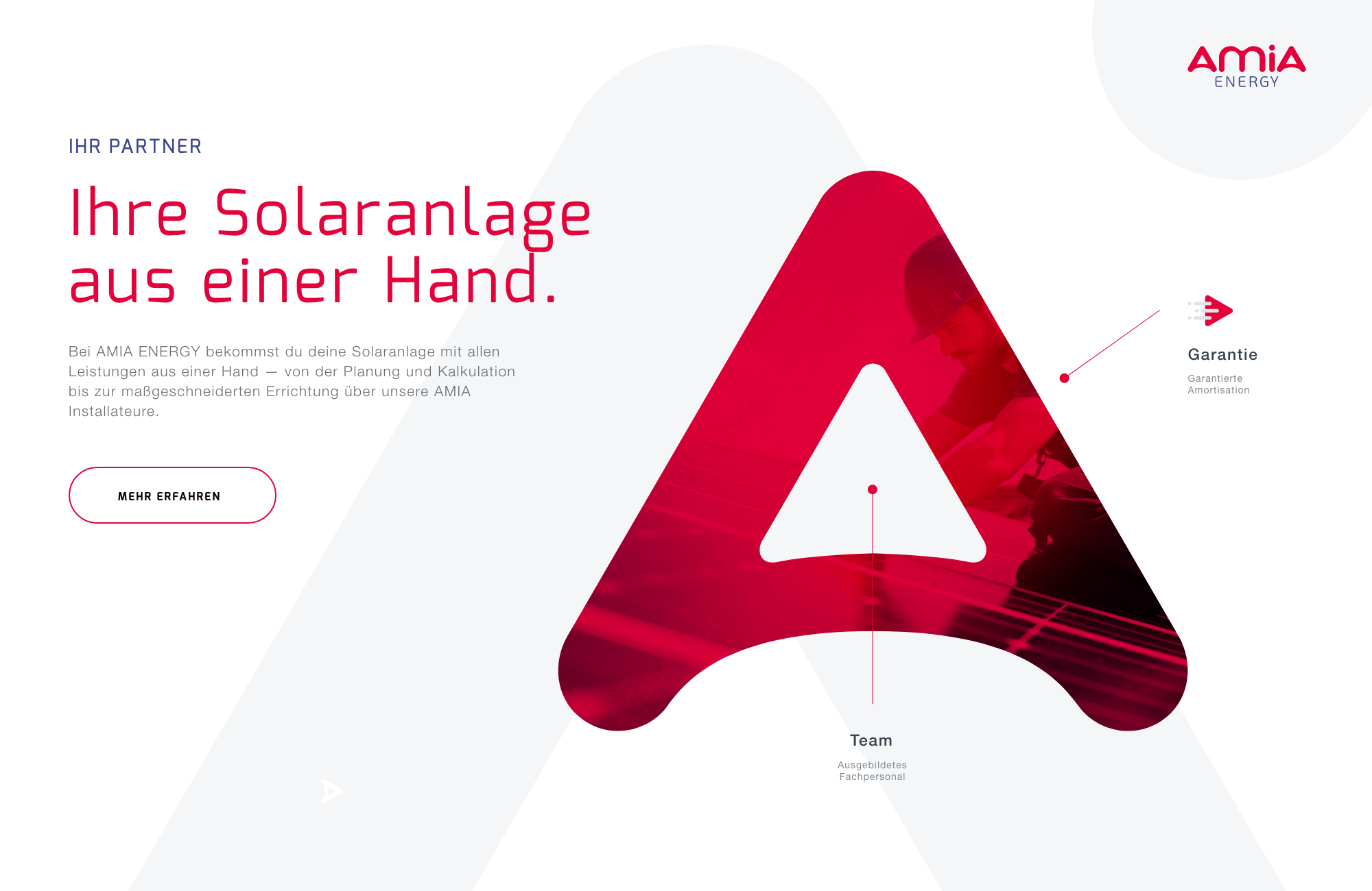 Teilansicht einer Website