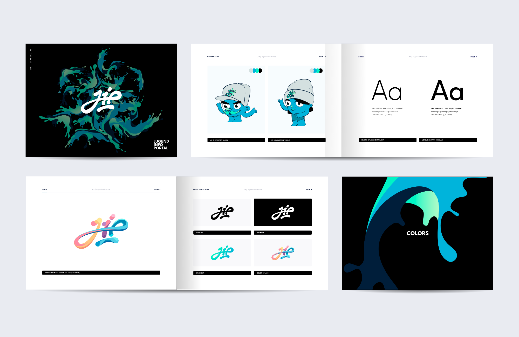 Mehrere Seiten des StyleGuides