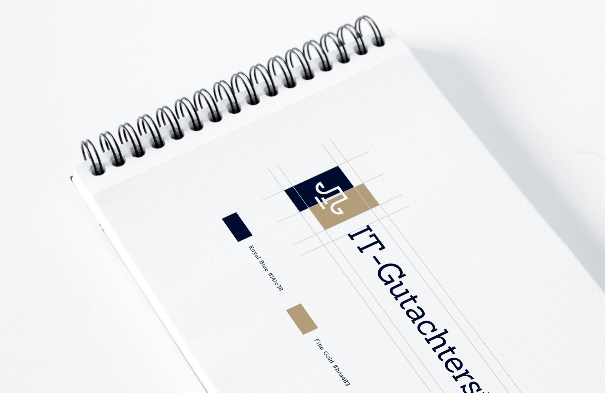 Das Logo der IT-Gutachterstelle auf einem Schreibblock